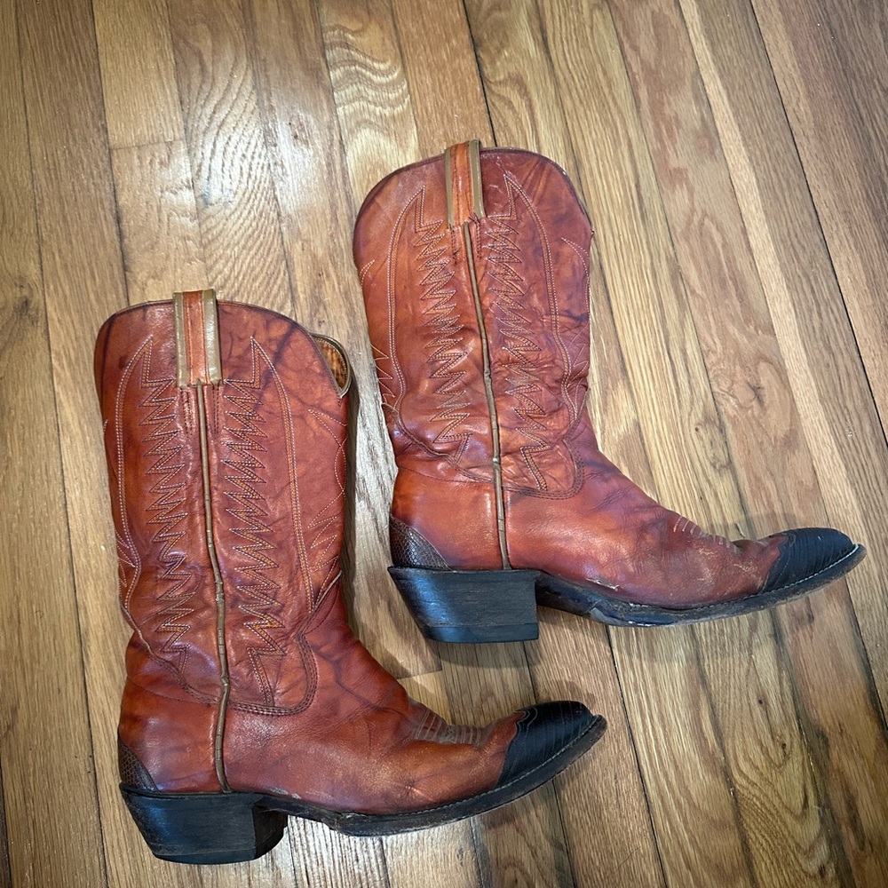 Brown Leather Cowboy Boots